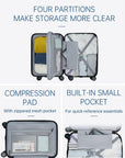 Globetrotter 20" Hardside Rolling Carry-on Stylish Suitcase - Stellarmarketstore