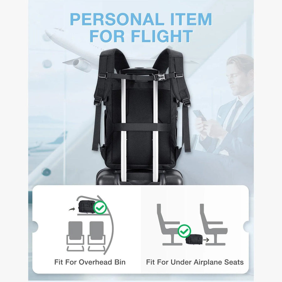 Falco 40L Expandable Airline Approved Carry On Travel Backpack - Stellarmarketstore