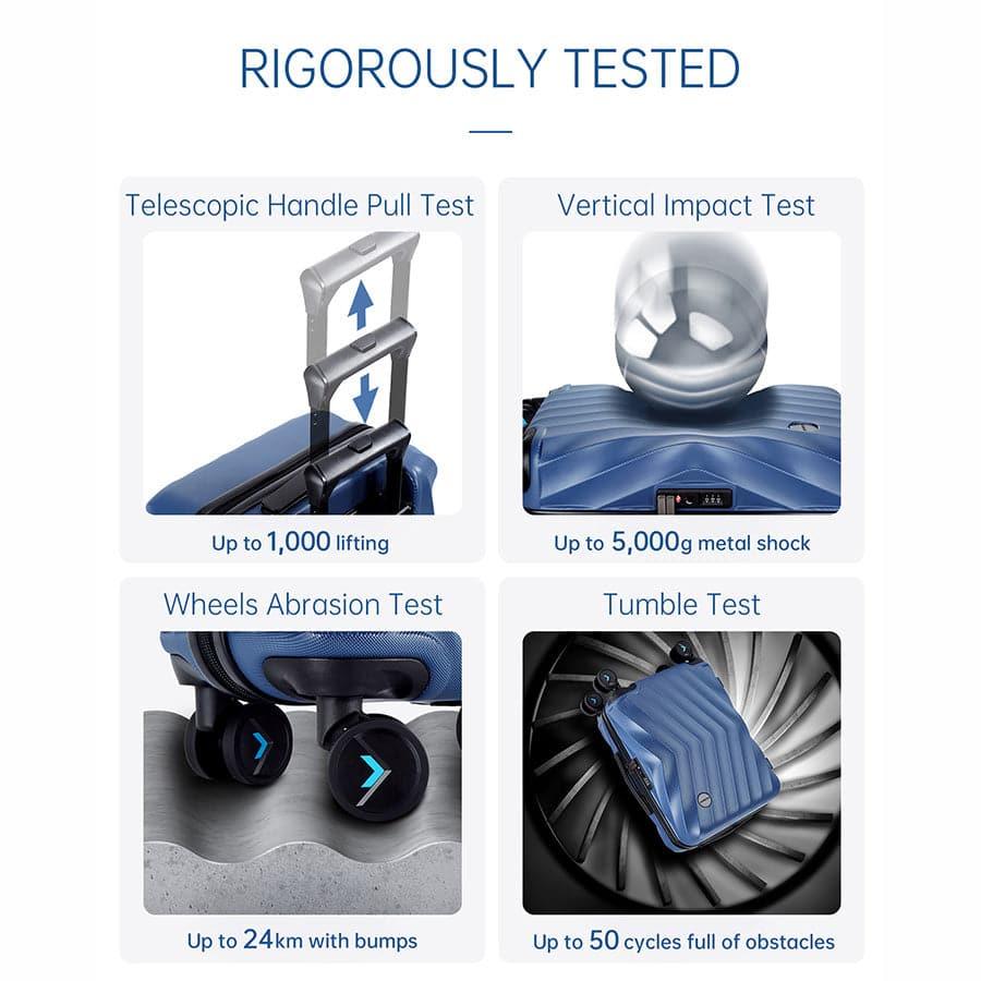 Globetrotter 20" Hardside Rolling Carry-on Stylish Suitcase - Stellarmarketstore