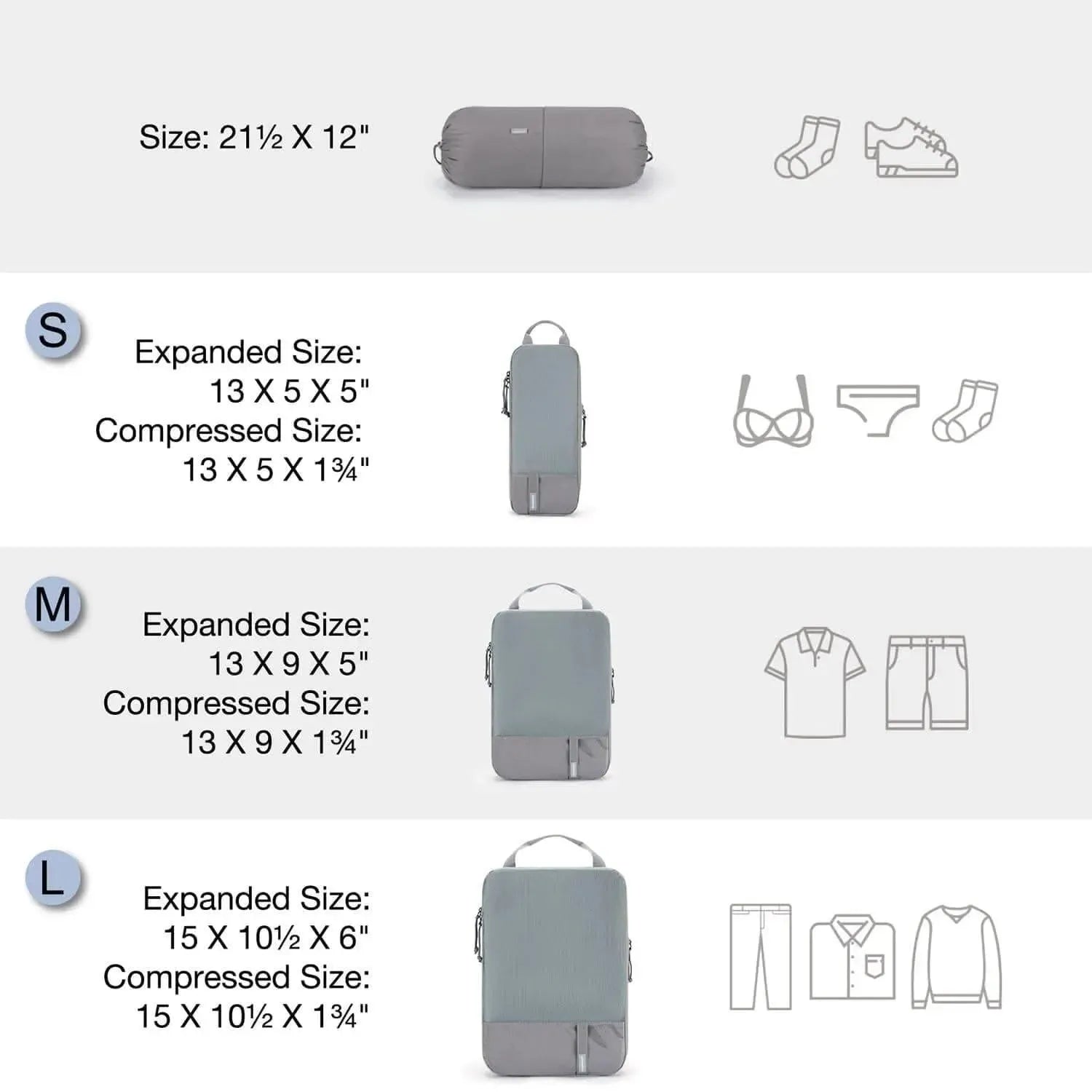 Stellarmarketstore Compression Packing Cubes Part of Faro Travel Set - Stellarmarketstore