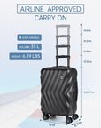 Globetrotter 20" Hardside Rolling Carry-on Stylish Suitcase - Stellarmarketstore