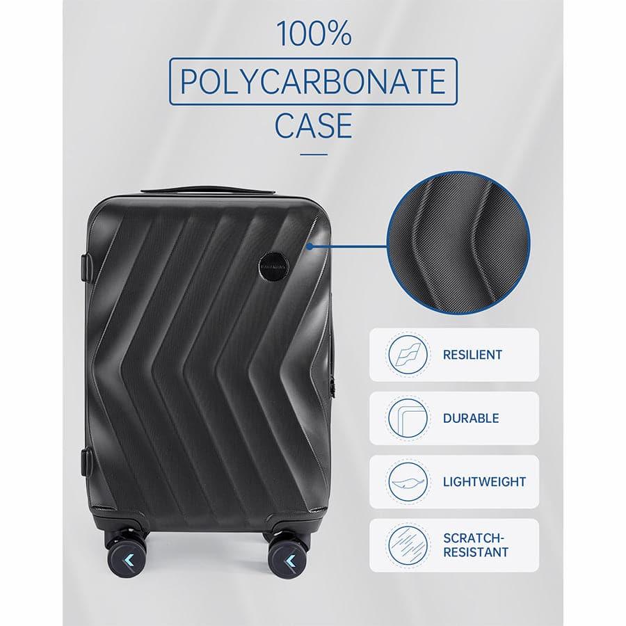 Globetrotter 20" Hardside Rolling Carry-on Stylish Suitcase - Stellarmarketstore