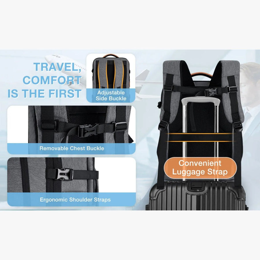 Falco 40L Expandable Airline Approved Carry On Travel Backpack - Stellarmarketstore