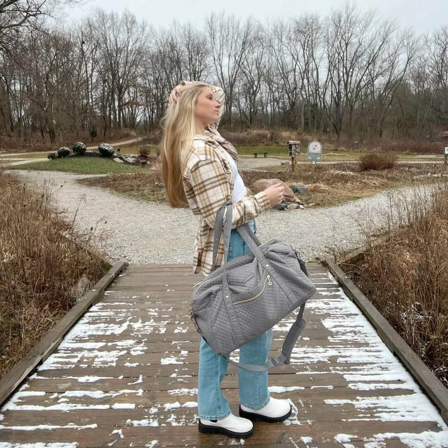 Weekender Overnight Bag Large Carry-on Bag With Shoe Bag - Stellarmarketstore